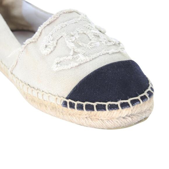 Chanel Espadrille 38 Cc Raw Canvas Woven Flats CC-0508N-0168 - Picture 8 of 11
